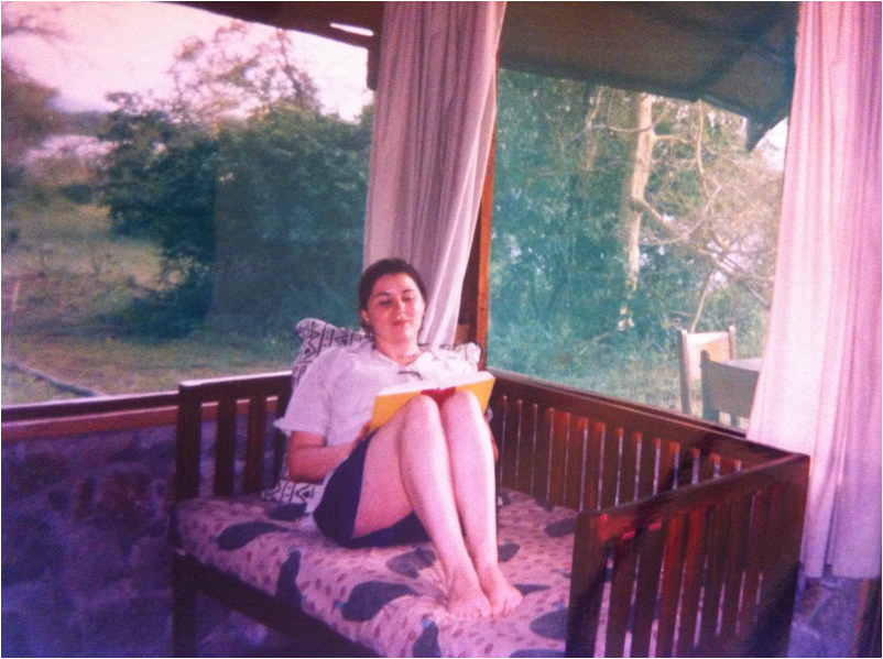 Young Vanessa, relaxing on safari. 