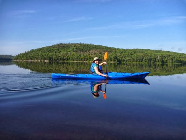 Kayaking for the first time in Algonquin Park