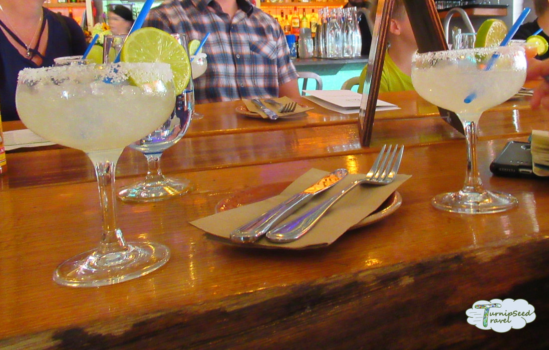 Salt rimmed margaritas at Dianne's Fish Shack and Smokehouse 
