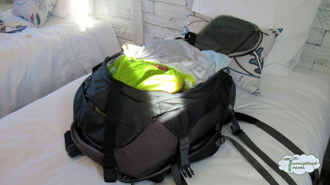 Packing the Osprey Porter 46 travel backpack Picture