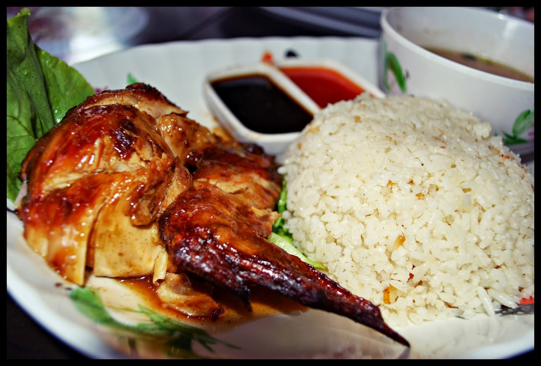 Chicken and rice platter Bali Picture