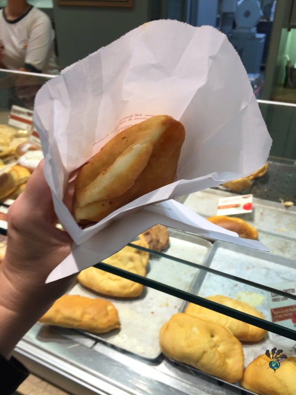 Close up of a panzerotti in Milan Picture