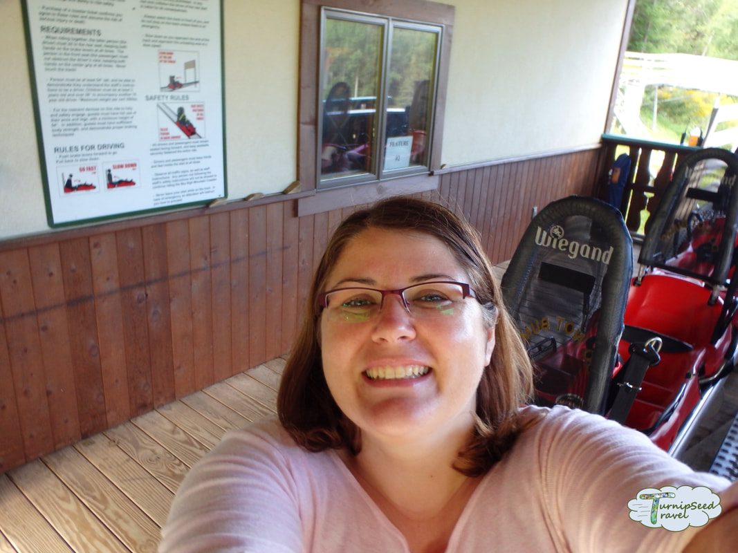 Selfie at the Ellicottville NY Mountain Coaster Picture