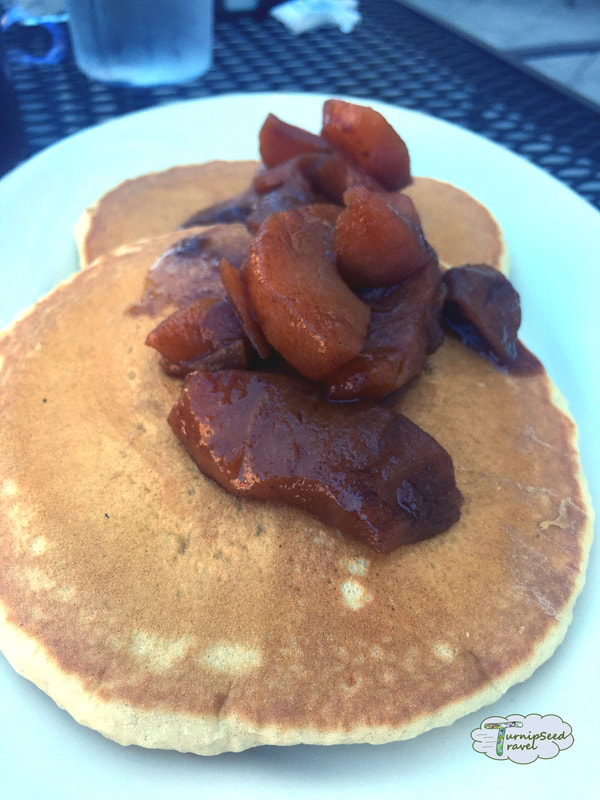 Pancakes with cinnamon apples Best things to do in Concord New Hampshire on a budget 