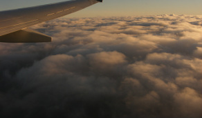 Clouds from airplane window Picture