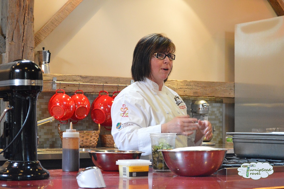 Cooking demonstration in West Lorne Ontario Picture