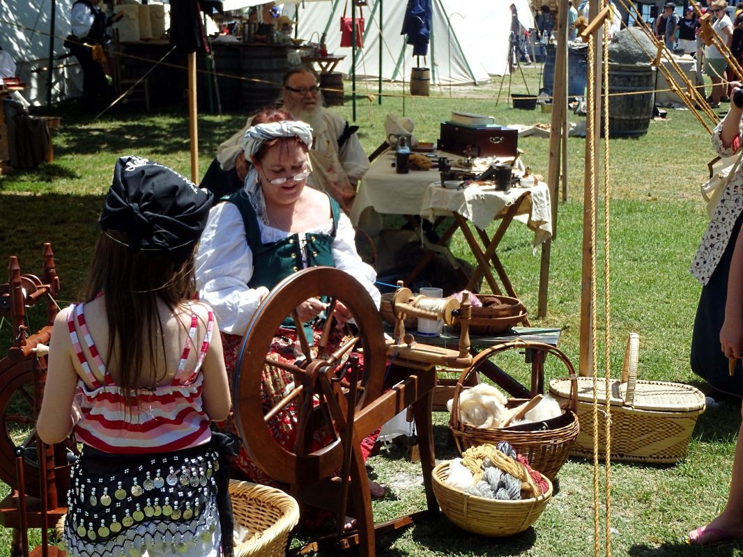 Yarn spinning Hampton Virginia Blackbeard Pirate Festival 