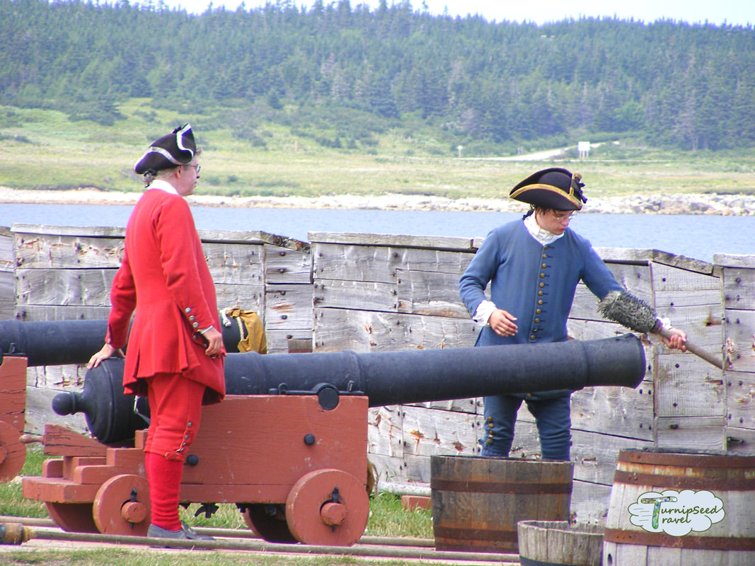 Visiting Fortress Louisbourg: Firing cannons at Fortress Louisbourg Nova Scotia Picture