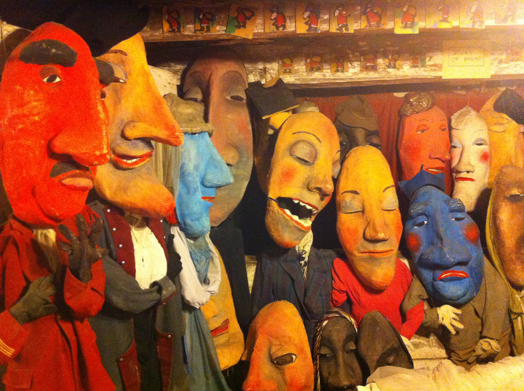 Dramatic masks at Bread And Puppets in Vermont