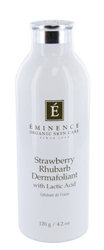 Tall white container of Eminence dermafoliant
