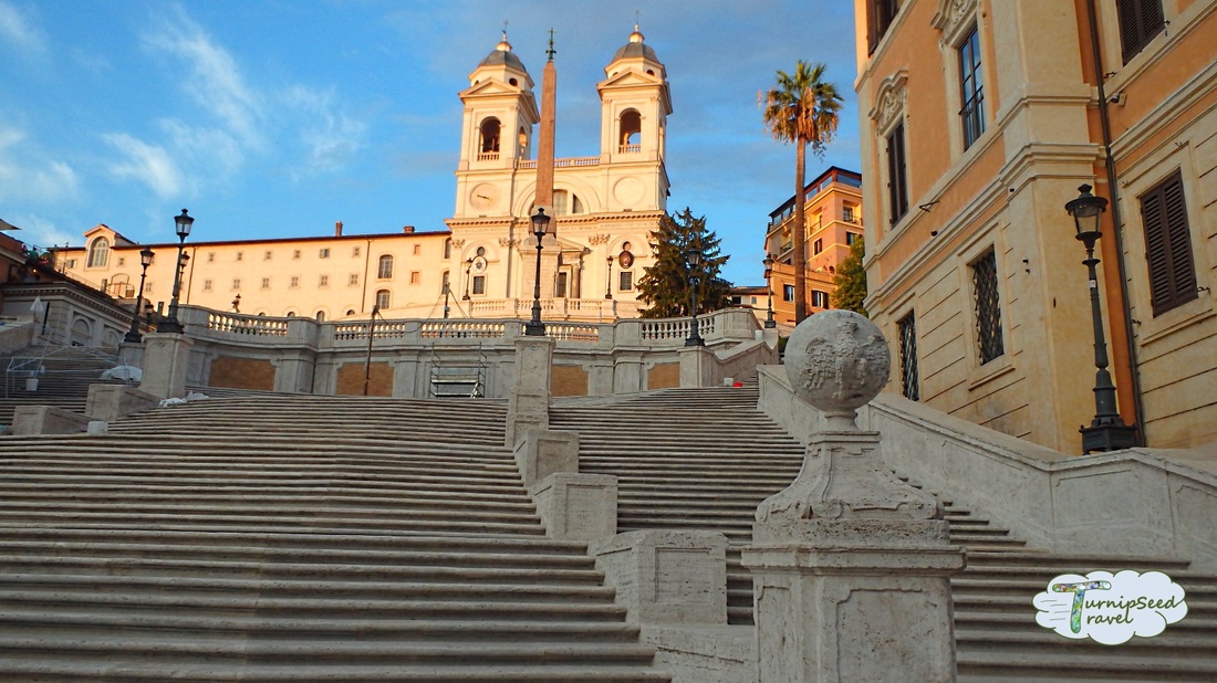 The Spanish steps at sunset Picture