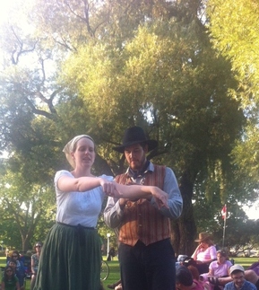 Shakespeare performers in the park