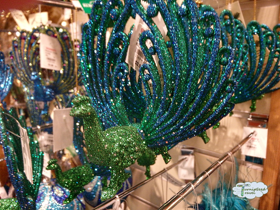 Peacock ornament Bronners Christmas Wonderland 