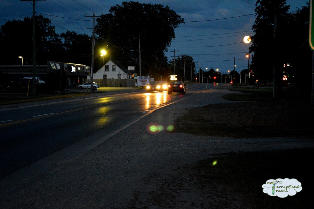 Main street at dusk Picture