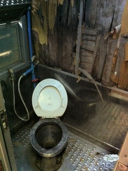 Yucky toilet on the train in Myanmar Picture