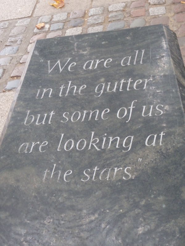 Quote Gutter Stars Oscar Wilde London Statue TurnipseedTravel.com