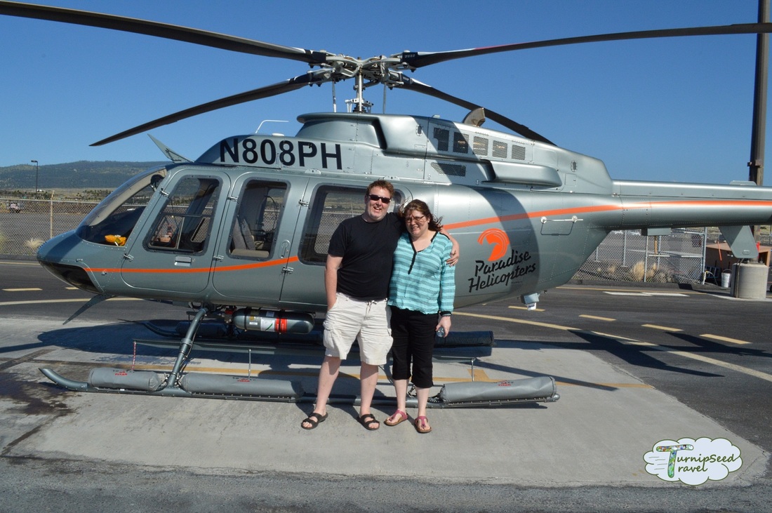 Posing outside our helicopter Picture