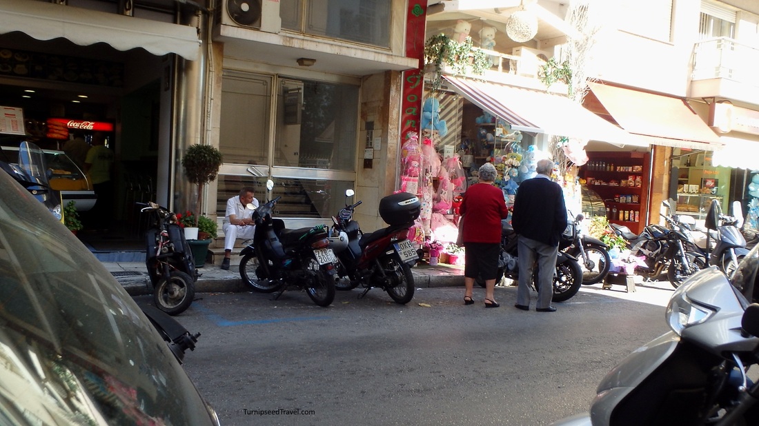 Residential street Athens Greece 