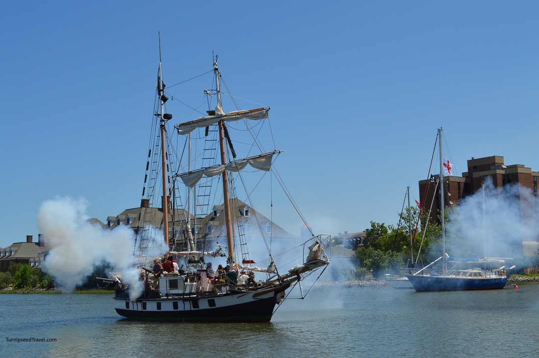 Hampton Virginia Blackbeard Pirate Festival Blackbeard's ships