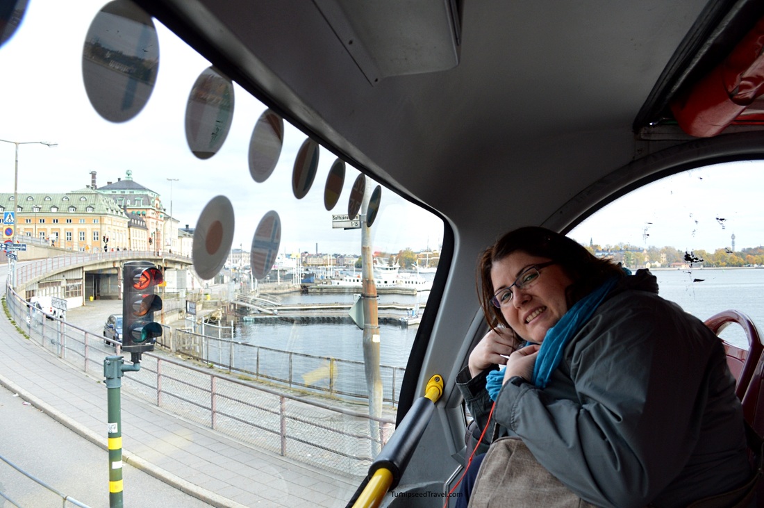Budget travel value travel Stockholm Sweden Red Bus Hop on Hop off