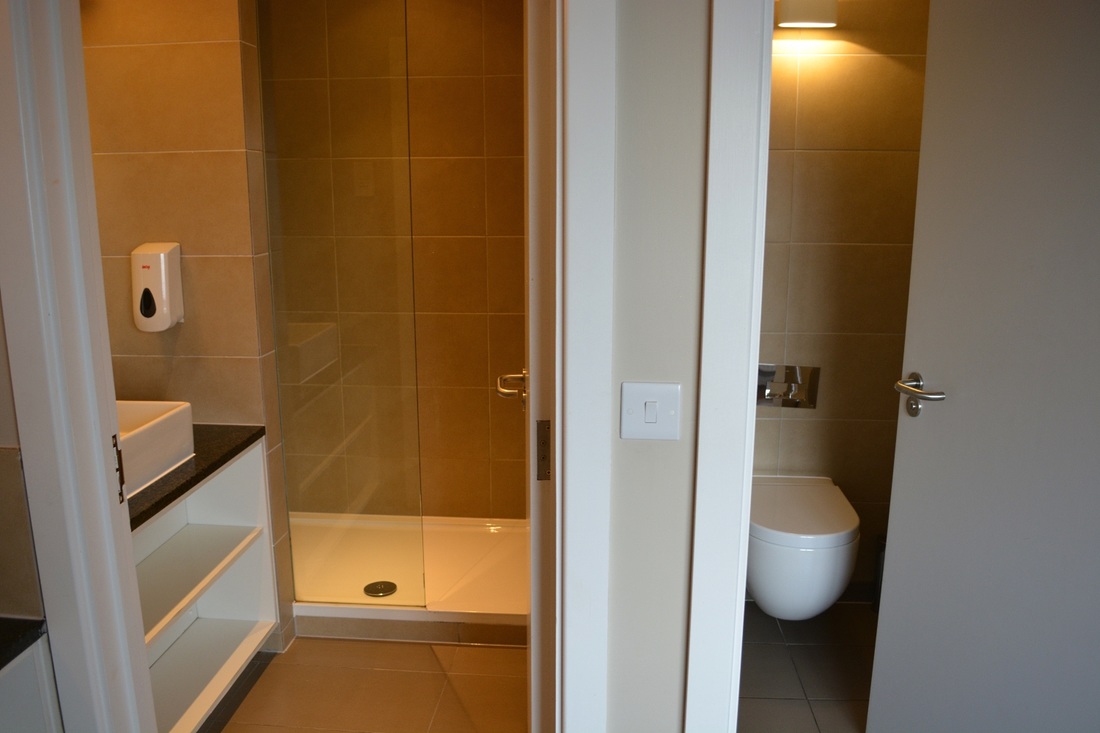 Modern bathroom and shower stall Picture