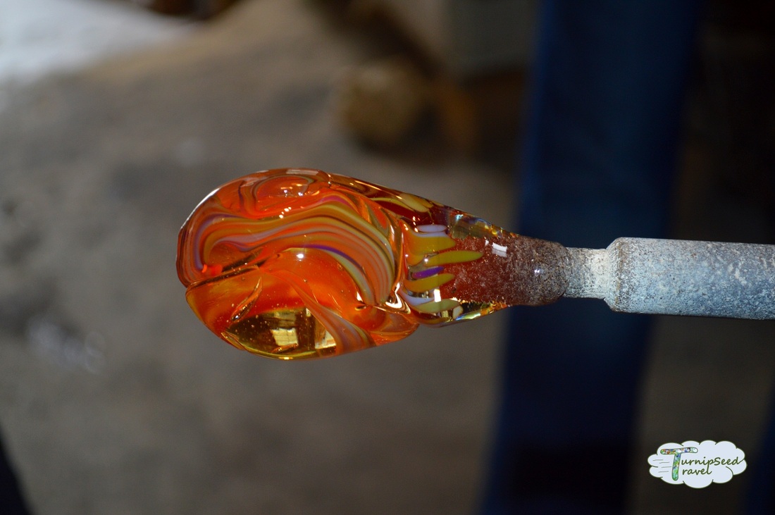 Traditional glass blowing at Artech Glass Blowing Studio Ontario Highlands 