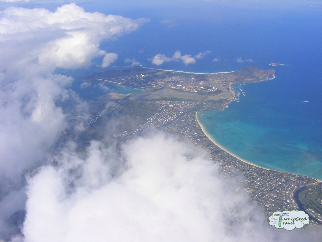Arial shot of Honolulu