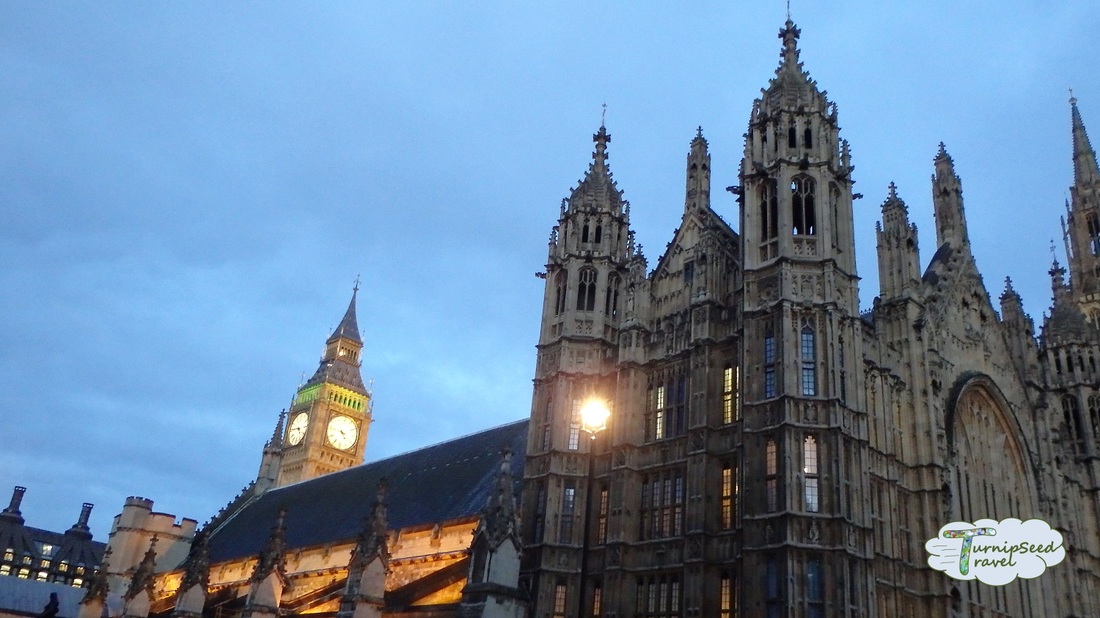 Westminster Abbey London at dusk 