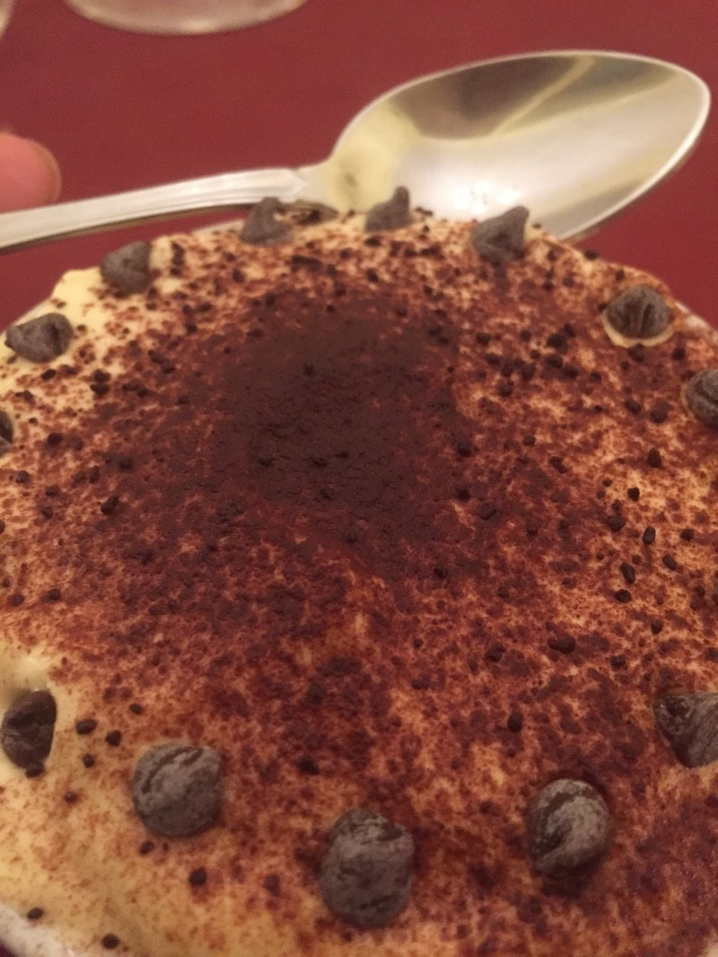 Tiramisu with chocolate chips from our cooking class in Rome 