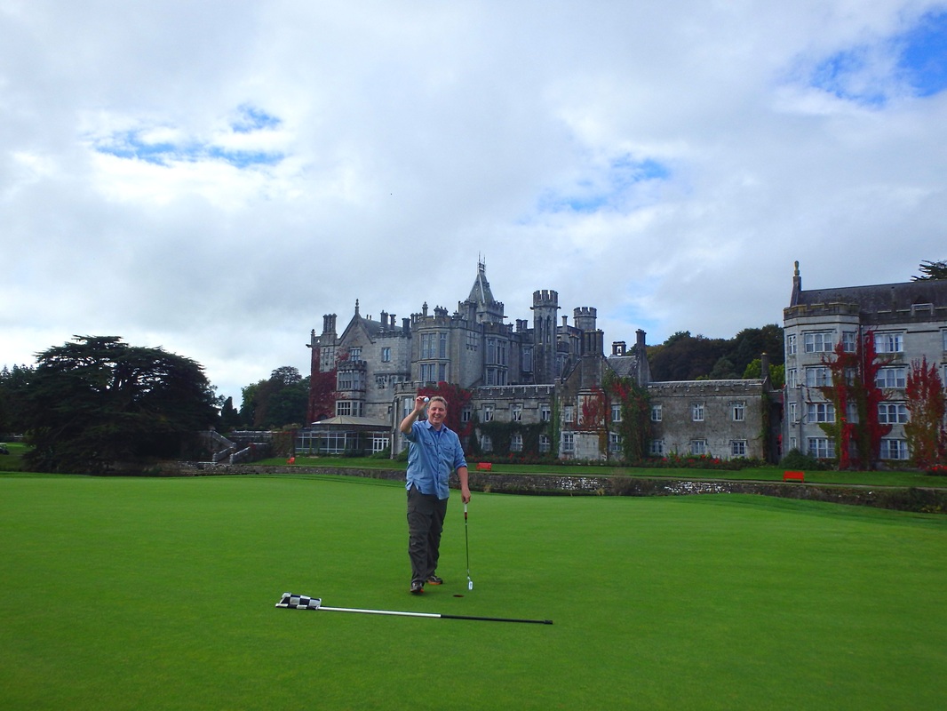 Ryan plays golf outside Adare manor in Ireland