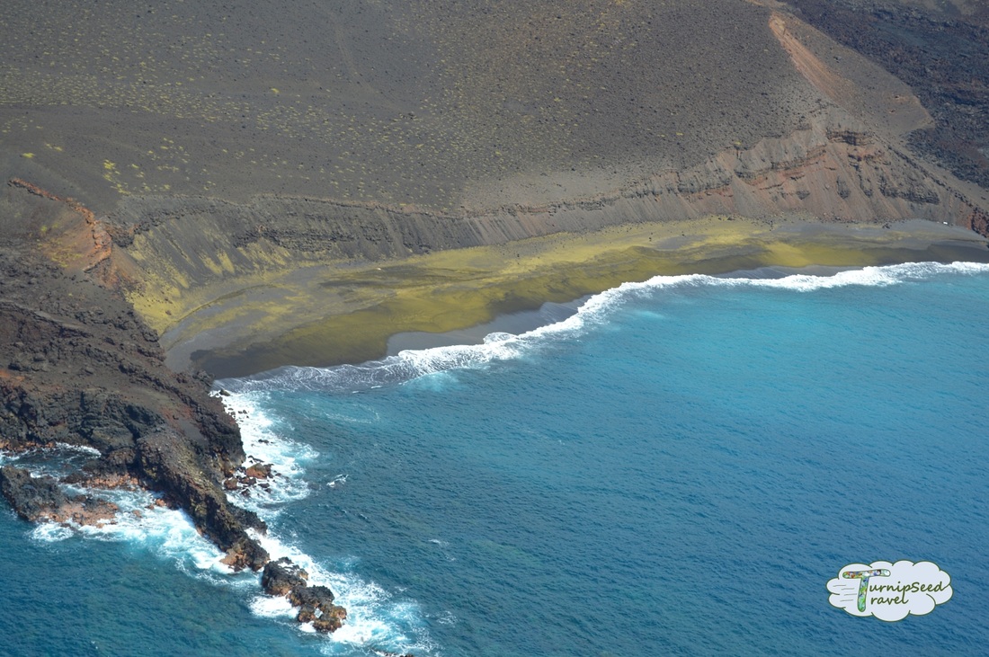 The green beach of Hawaii as seen from the air Picture