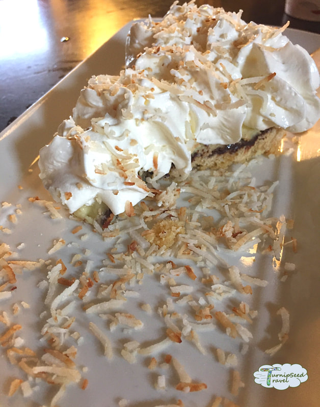 Coconut cream pie at the Rocky River Cafe