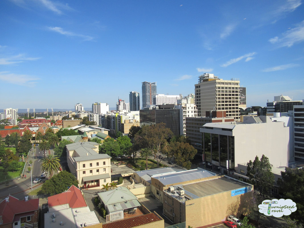 View of downtown Perth Australia. 