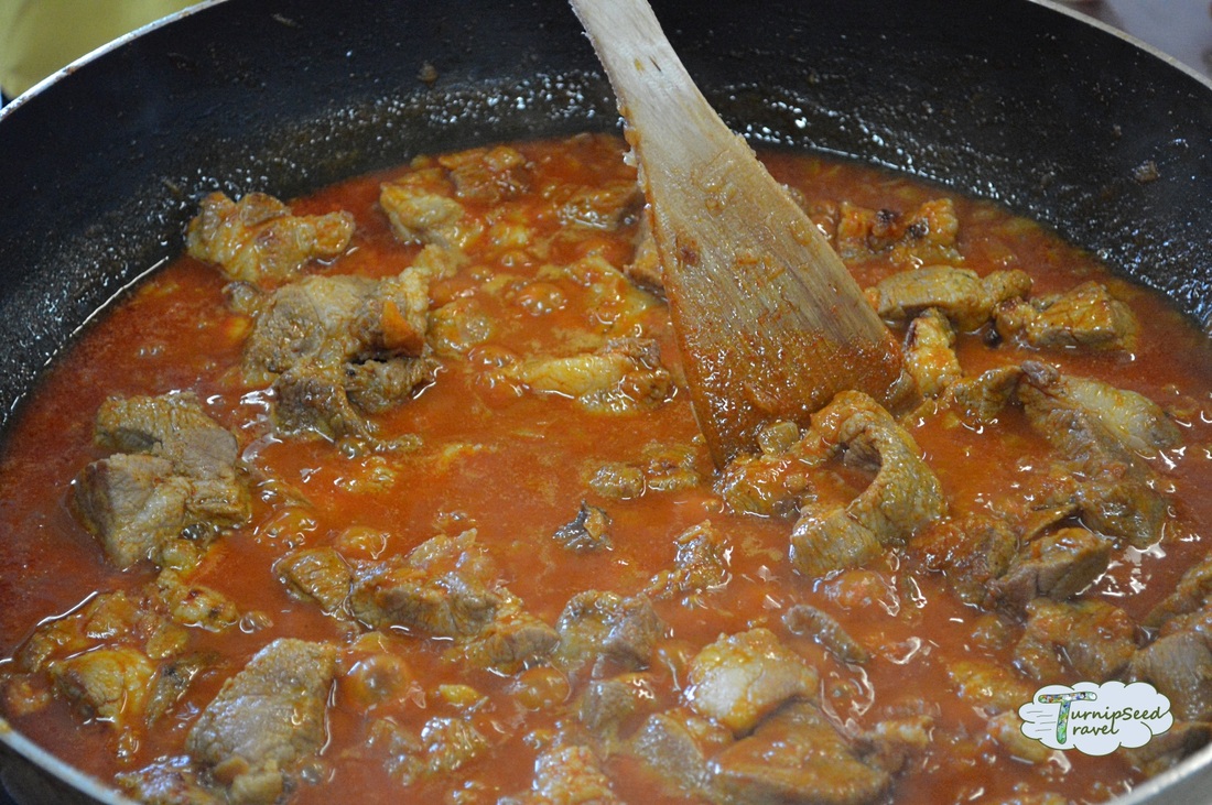 Cooking pork goulash Picture