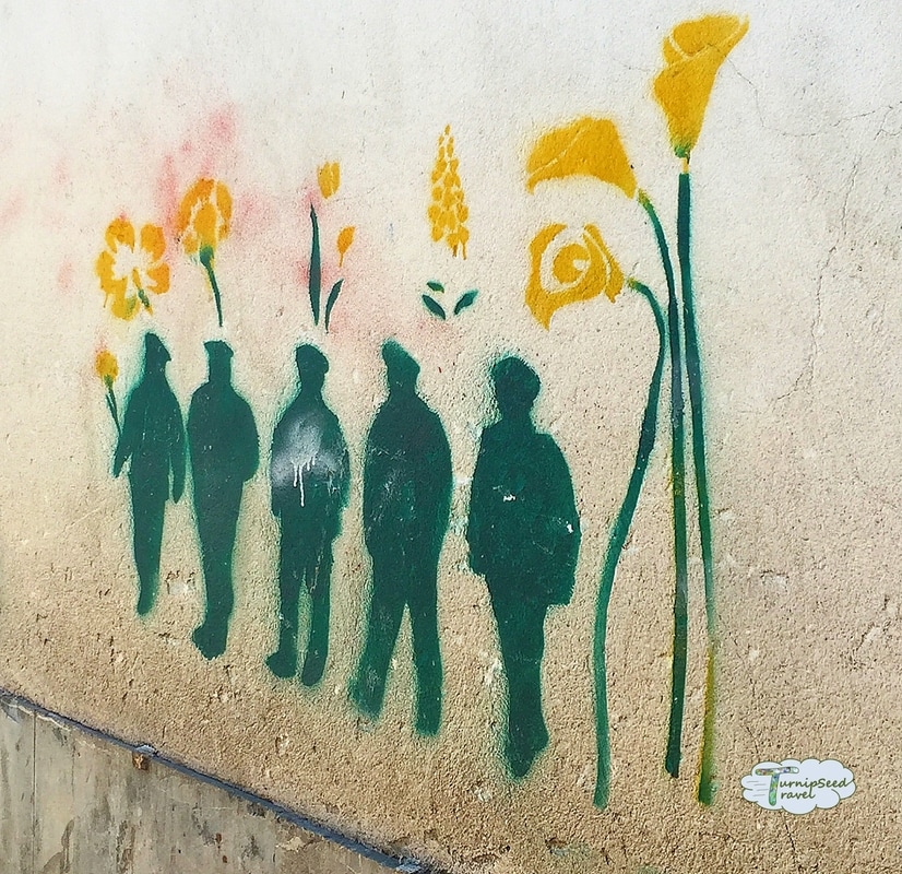 Yellow and green flower graffiti Picture