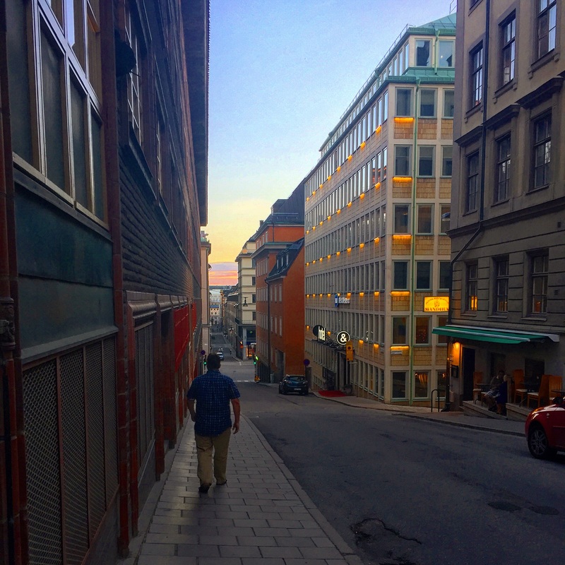 Streets of Stockholm at dusk