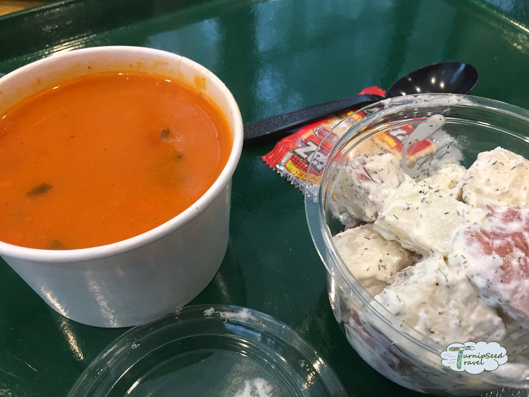 Tomato soup and potato salad at the American Holocaust Memorial Museum in Washington DC Picture