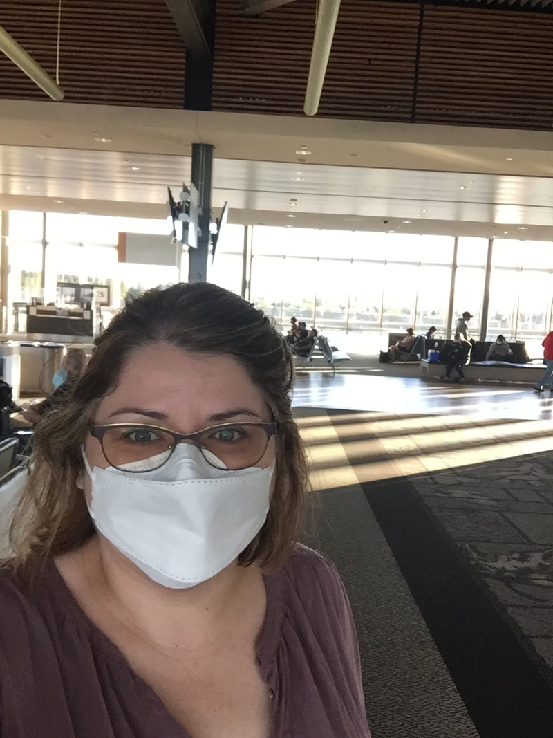 Selfie in an airport.