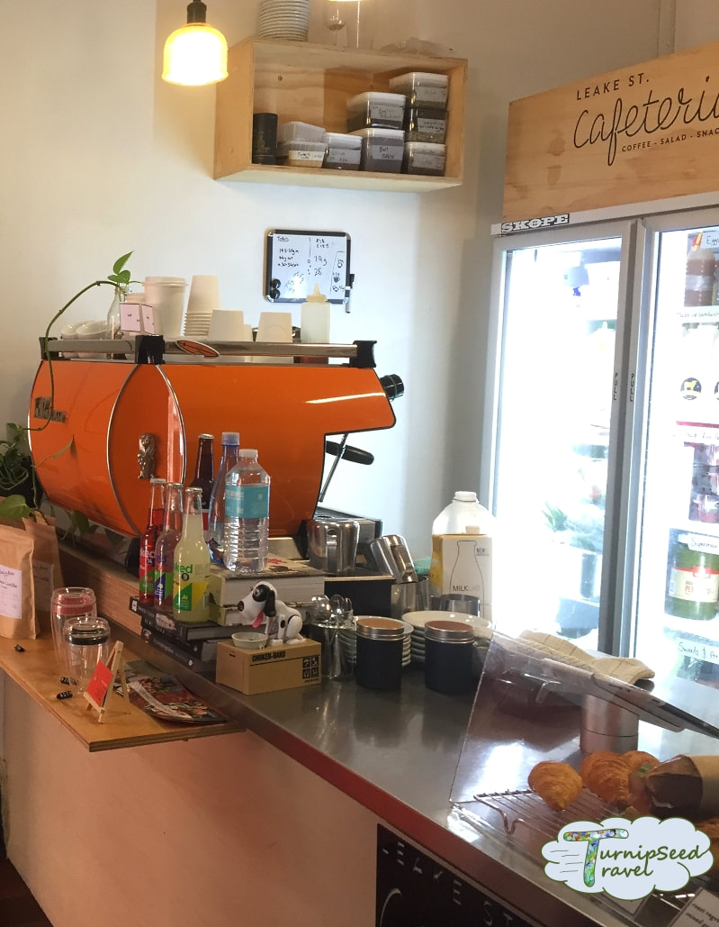 Fremantle coffee Leake St Cafeteria espresso machine
