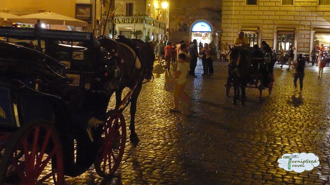 The Pantheon of Rome Horse Drawn Carriage Picture