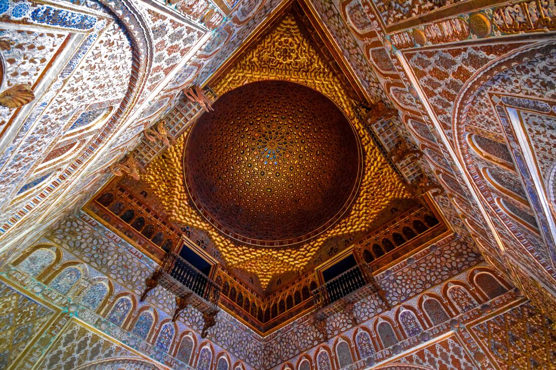 Ornate mosaic ceiling