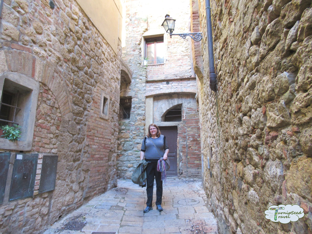 Building details and charming streetscape details in Volterra, Tuscany.