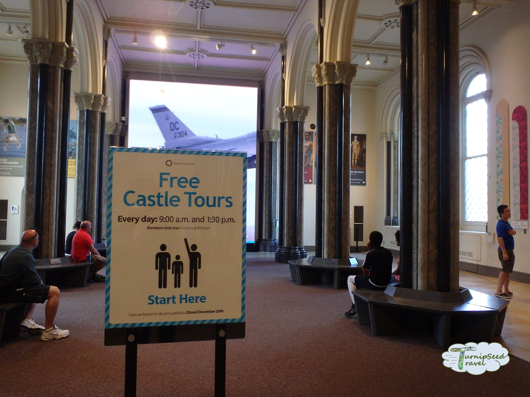 Sign for free tours of the Smithsonian Castle Picture