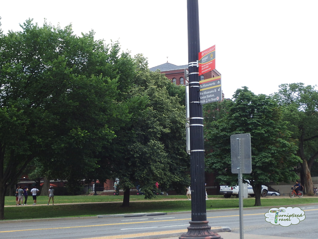 Signpost for the Washington DC Circulator bus. Picture