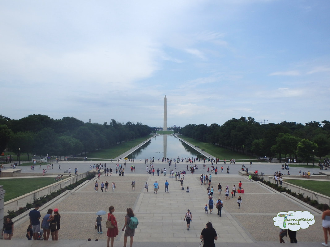 A view of the Washington Monument and the Reflecting Pool. Picture