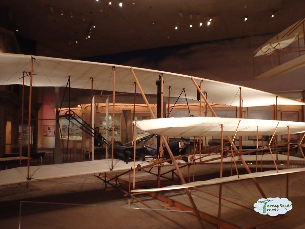 Wright Brother's original airplane at the Smithsonian Air and Space Museum Picture